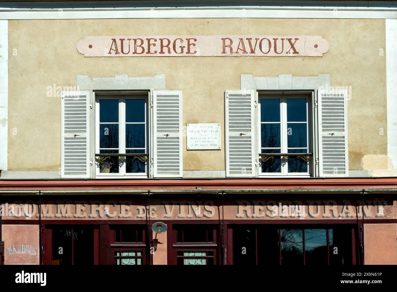 Auvers-sur-Oise. Auberge Ravoux lebte und starb 1890 Vincent Van Gogh. Departement Val-d'Oise. Ile-de-France. Frankreich. Europa Stockfoto