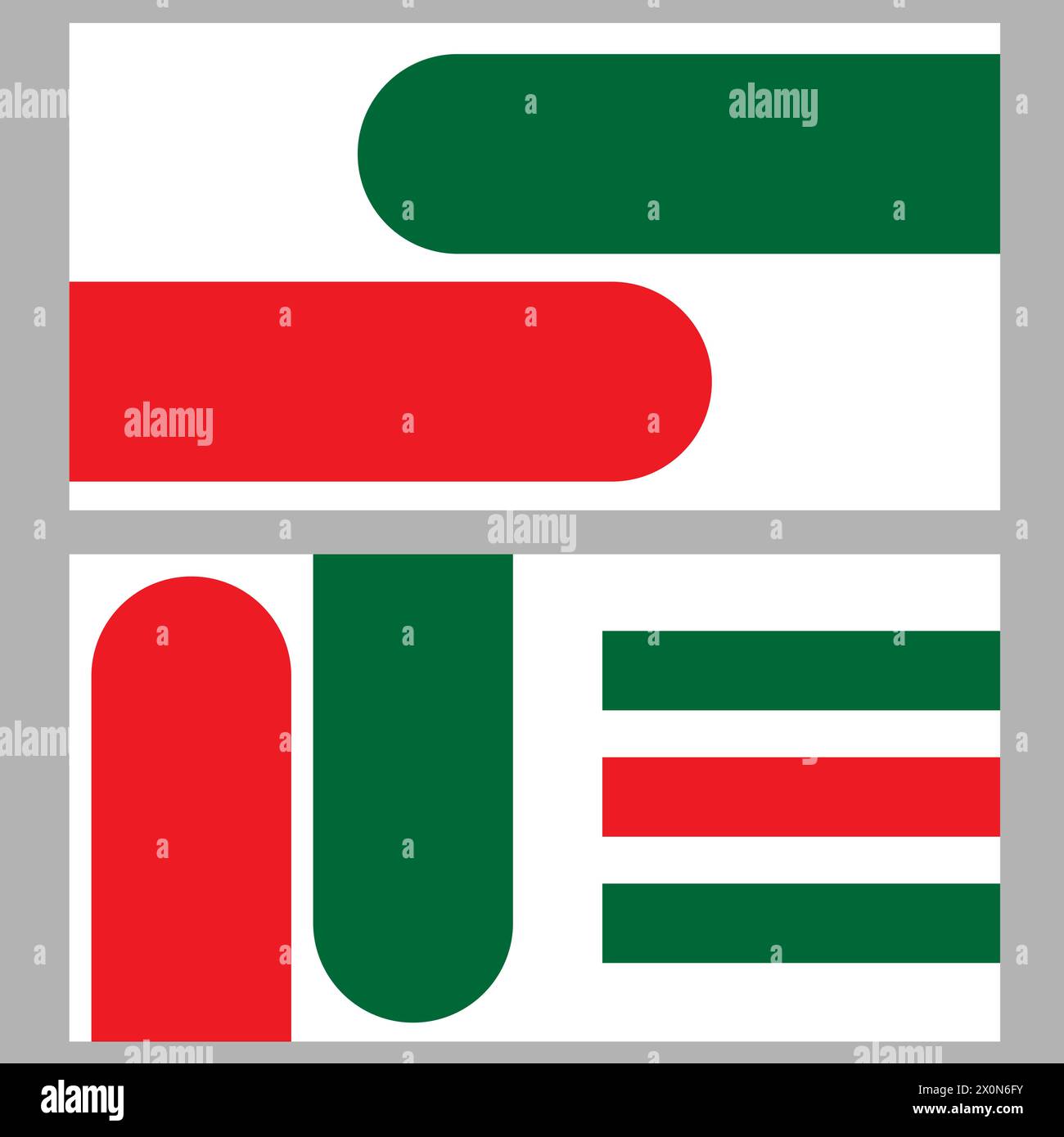 Designvorlage für Visitenkarten mit grünen roten Formen auf weißem Hintergrund. Zertifikatdesign-Vorlage. Stock Vektor