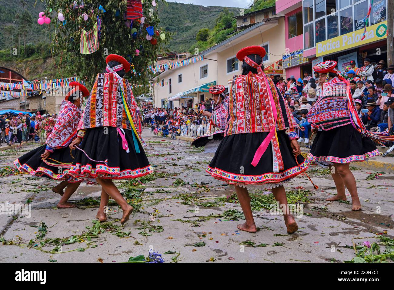 Peru, Provinz Cuzco, Stadt Lares, Karneval Stockfoto