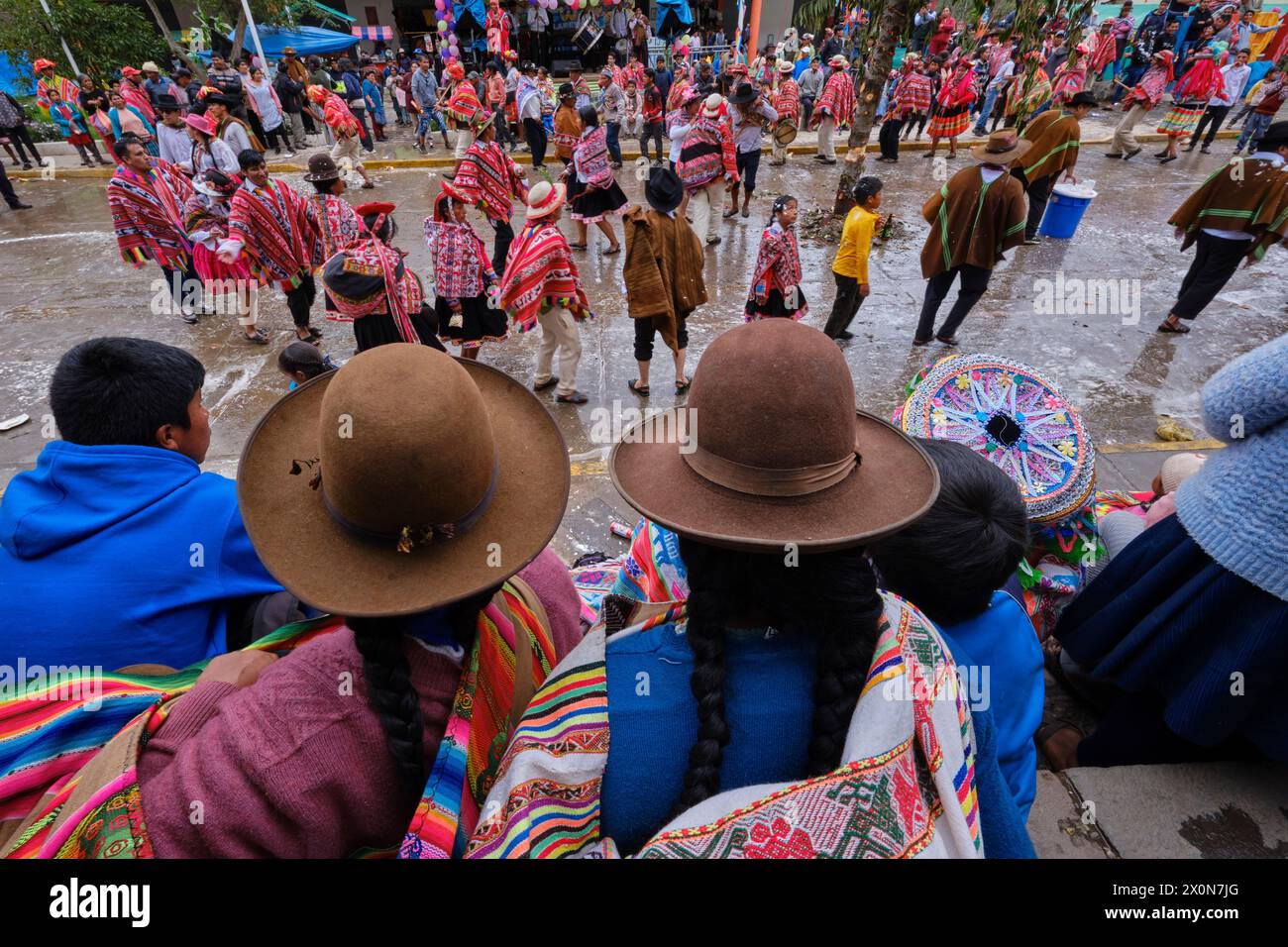 Peru, Provinz Cuzco, Stadt Lares, Karneval Stockfoto