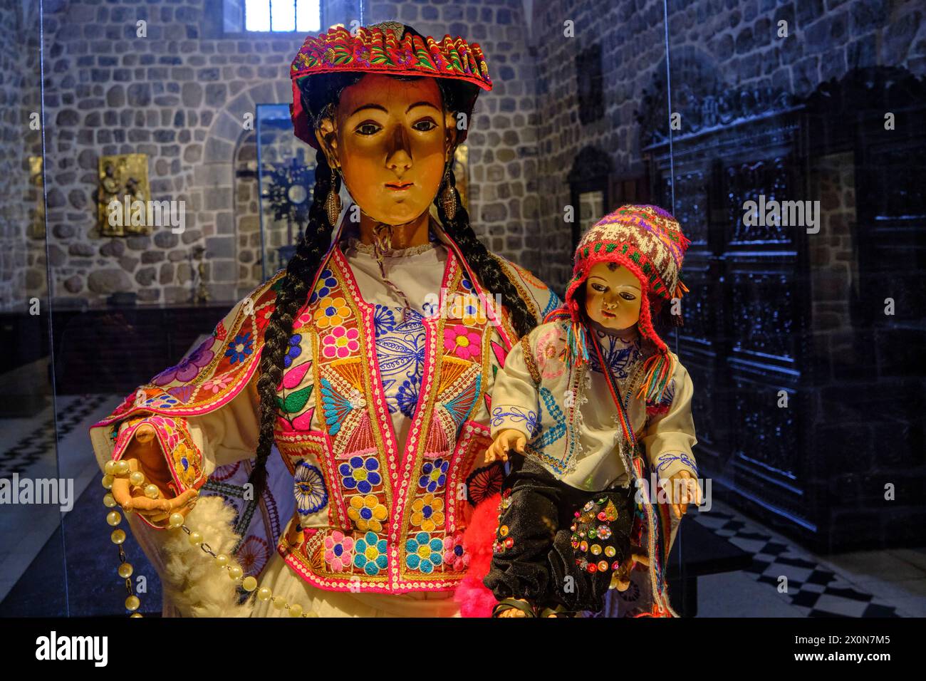 Peru, Provinz Cuzco, Cuzco, gelistet als UNESCO-Weltkulturerbe, das Kloster Santo Domingo Museum Stockfoto