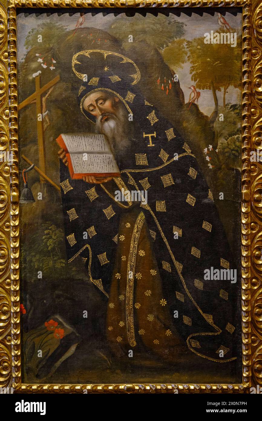 Peru, Provinz Cuzco, Cuzco, gelistet als UNESCO-Weltkulturerbe, Kloster Santo Domingo, St. Antonius, Schule Cuzco, 17. Jahrhundert Stockfoto