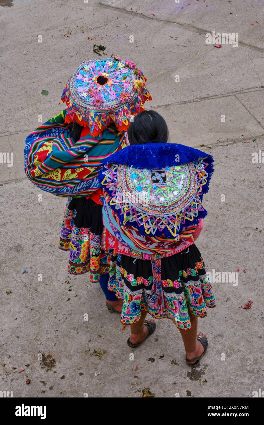 Peru, Provinz Cuzco, Stadt Lares, Karneval Stockfoto