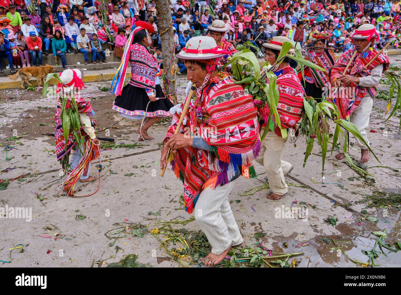Peru, Provinz Cuzco, Stadt Lares, Karneval Stockfoto