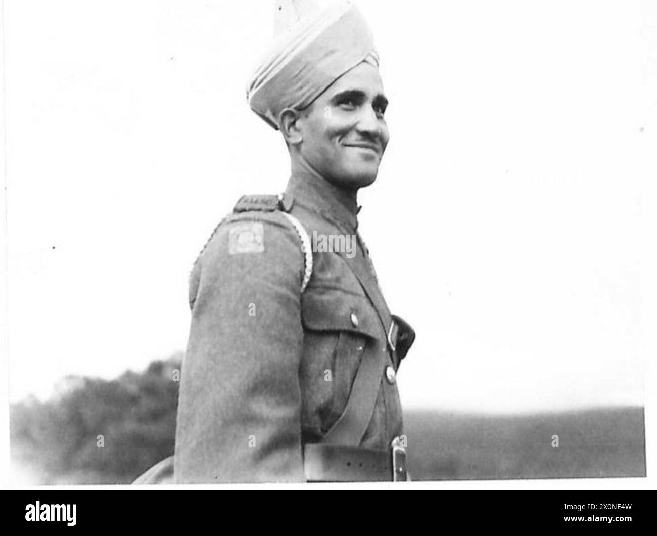 Foto, das indische Soldaten zeigt, die beim Royal Indian Army Service Corps (R.I.A.S.C.) unter der britischen Armee dienen. Stockfoto