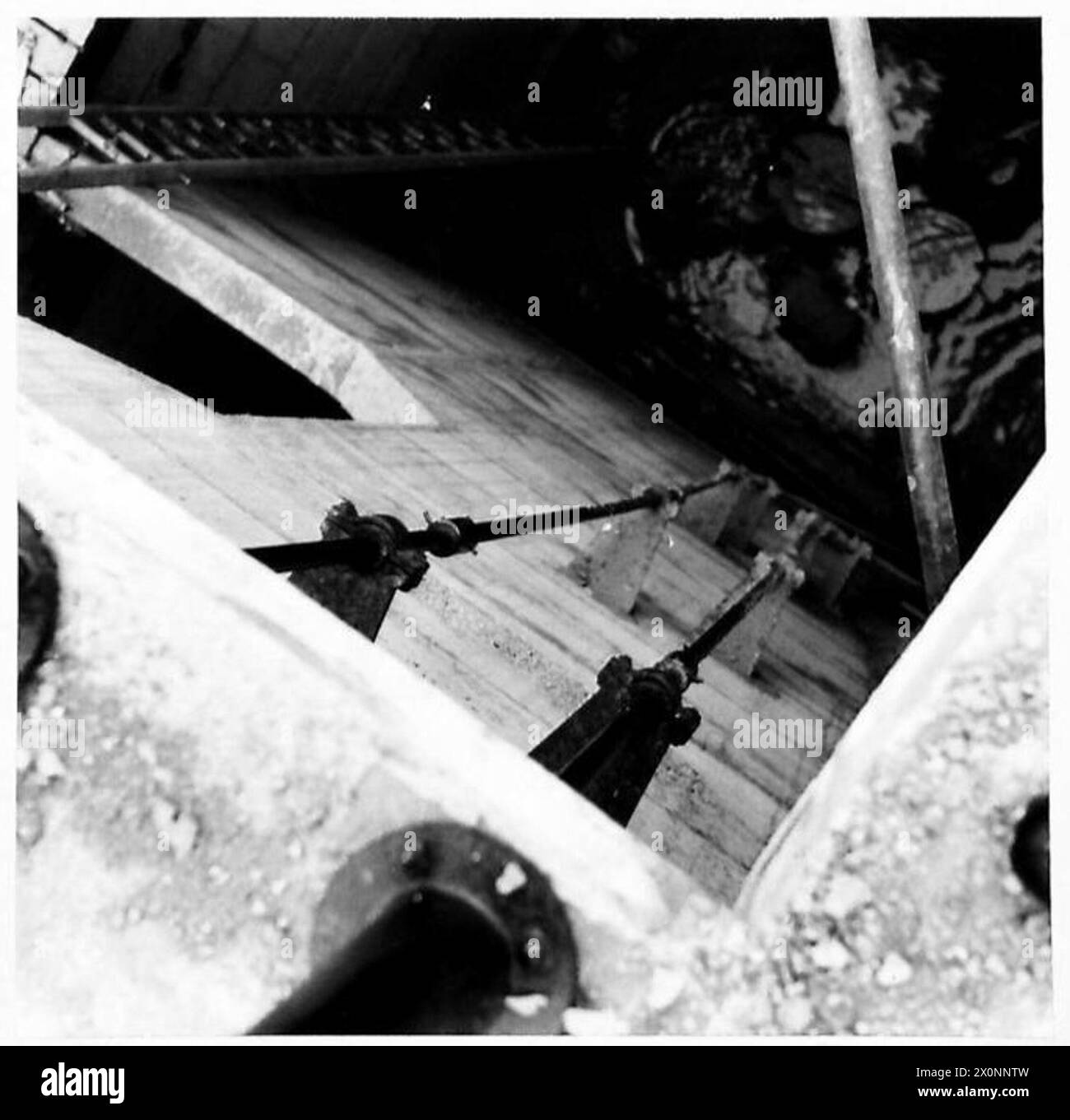 Fotos zeigen den Phoenix im Bau an den Victoria Docks und den West India Docks als Teil eines Sonderauftrags für TN.5. Fotografisches negativ, britische Armee. Stockfoto