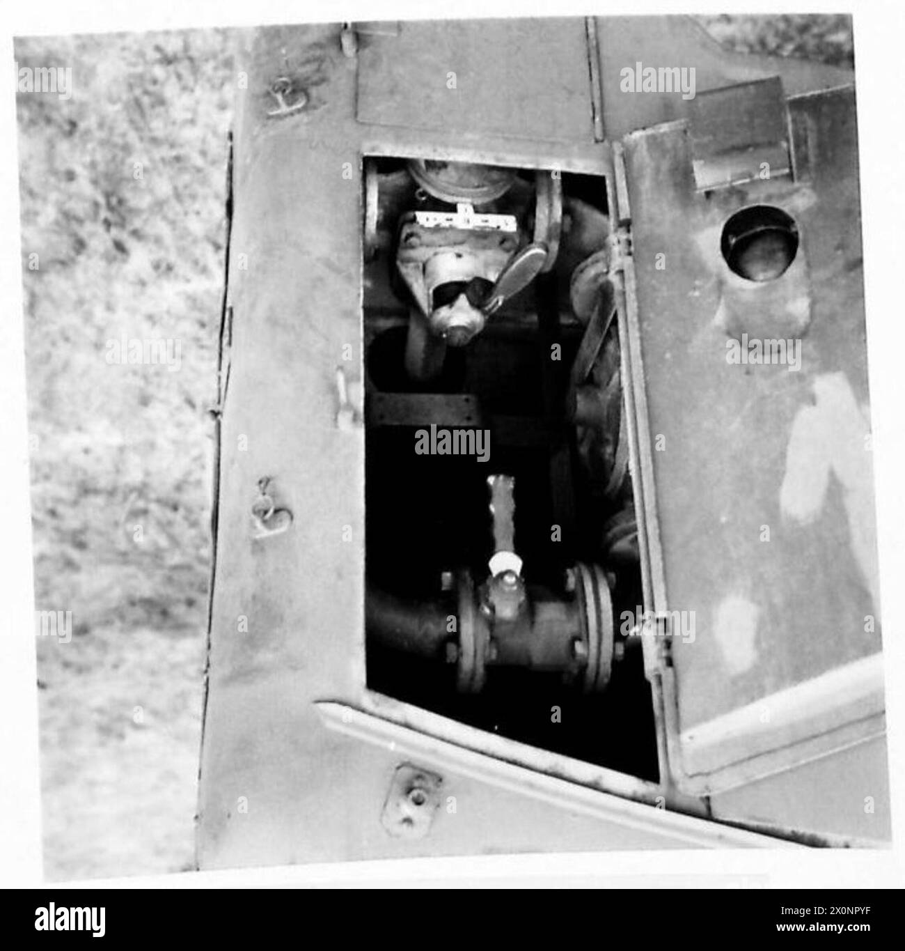 Fotografische Aufzeichnungen der britischen Armee, die von 1944 bis 1946 in Nordwesteuropa operierte, dokumentieren Truppen, Ausrüstung und Aktivitäten in der Nachkriegszeit in Deutschland. Stockfoto