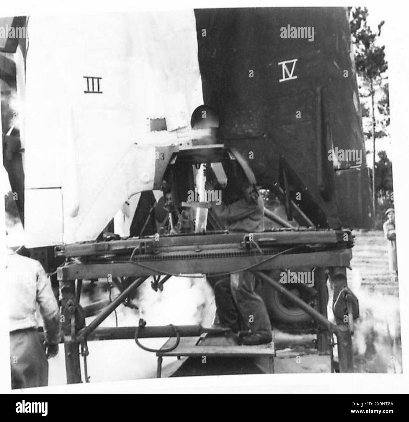 Zwischen 1944 und 1946 operieren britische Streitkräfte in Nordwesteuropa, die Besatzungs- und Nachkriegsaufgaben übernehmen. Stockfoto