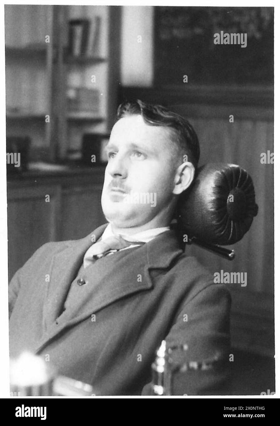 Fotografisches negativ der britischen Armee, das militärische Objekte oder Operationen erfasst. Stockfoto