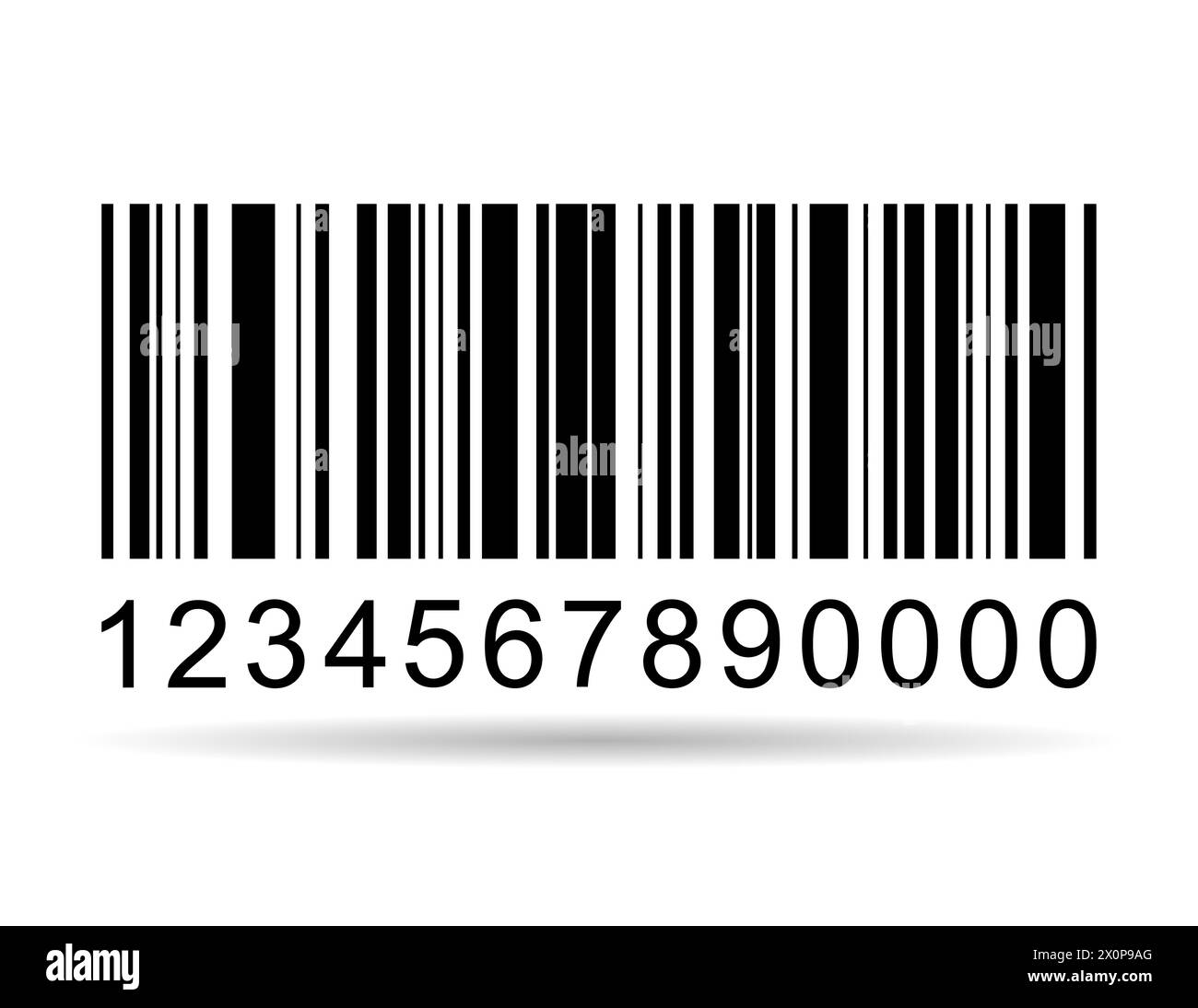 Barcode-Vektorschattensymbol. Barcode für flaches Web-Design. Isolierte Darstellung. Stock Vektor