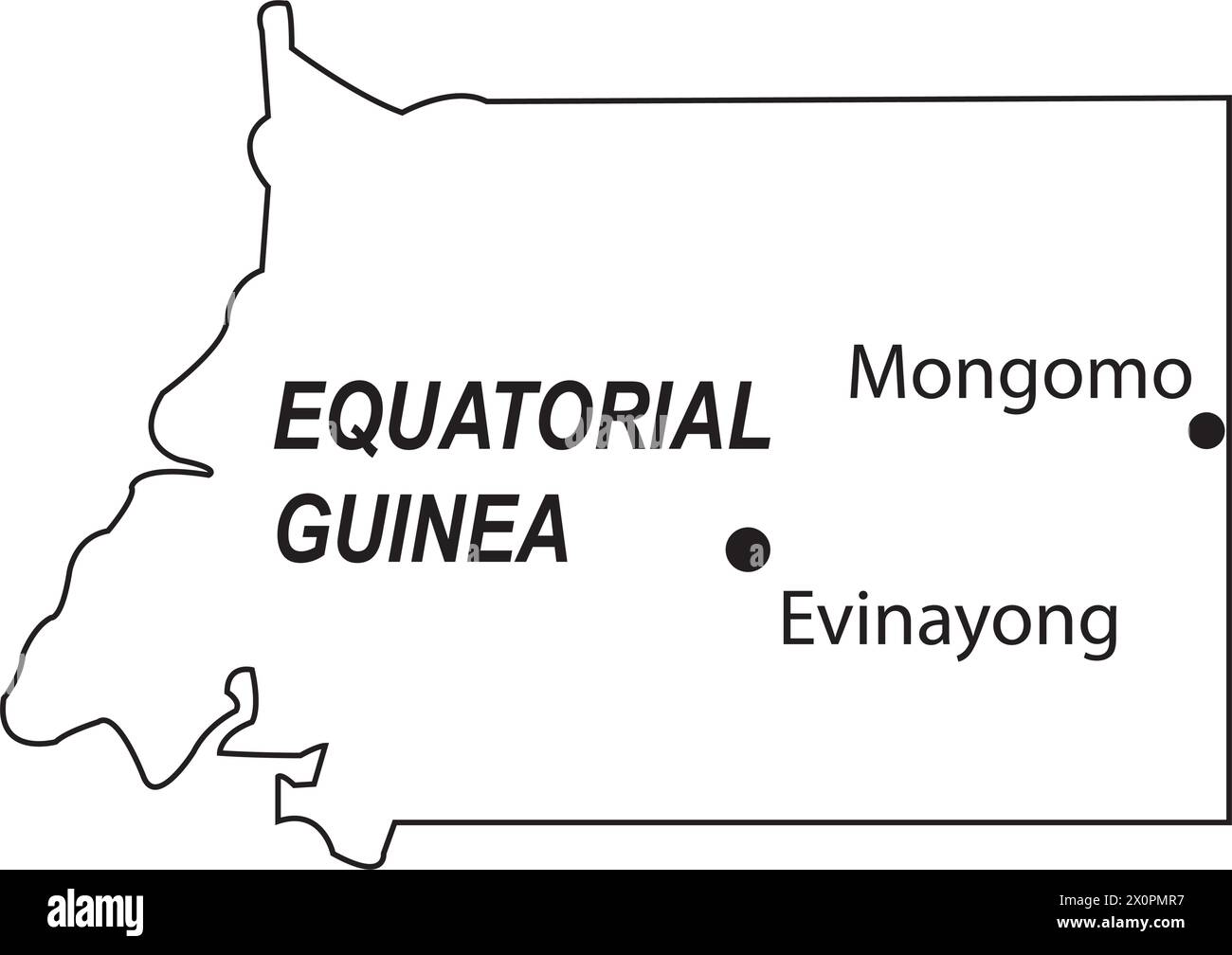 Karte von Äquatorialguinea Vektor-Illustration Symbol Design Stock Vektor