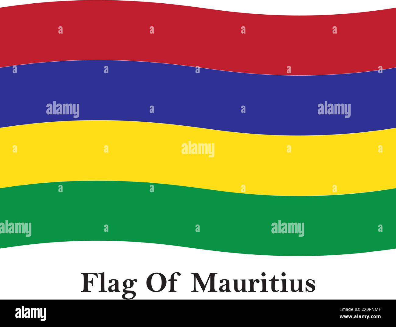 Mauritius Flagge Symbol Vektor Illustration Design Stock Vektor