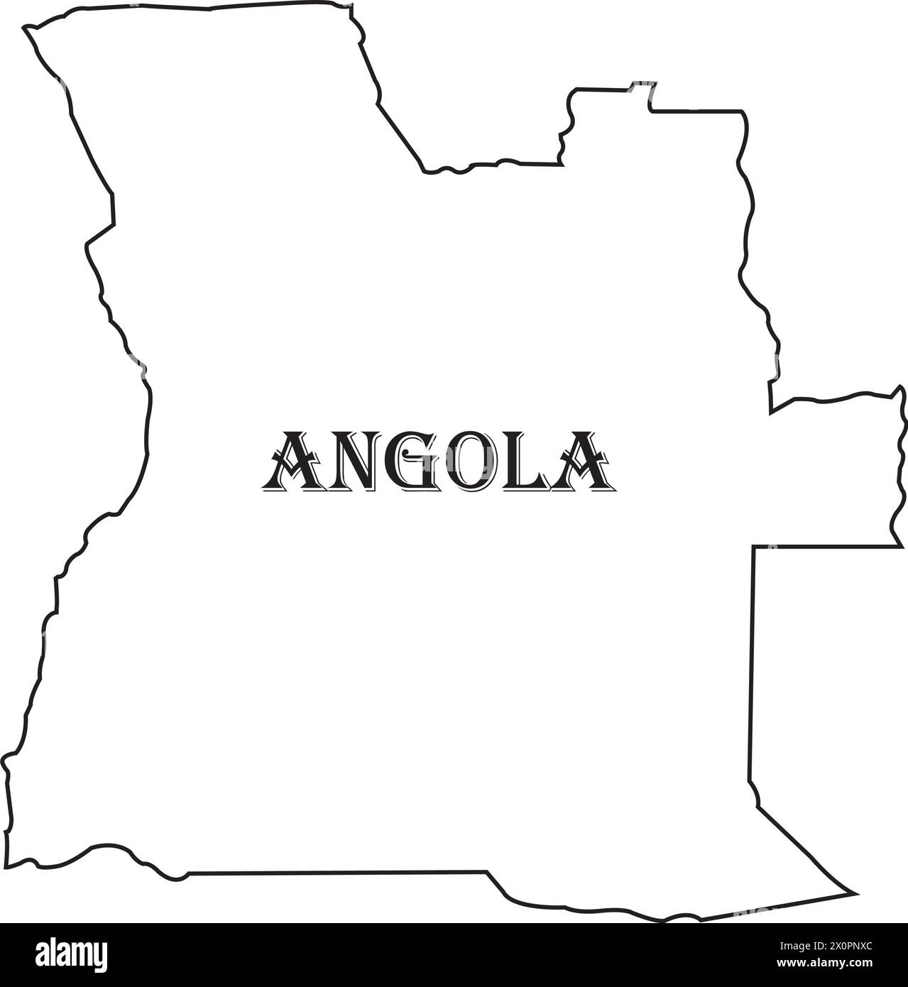 Angola Landkarte Vektor Illustration einfaches Design Stock Vektor