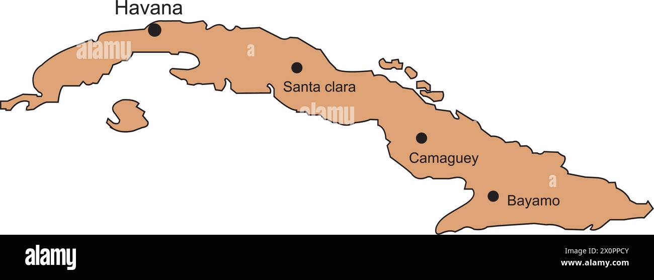 Kuba Karte Vektor Illustration Symbol Design Stock Vektor