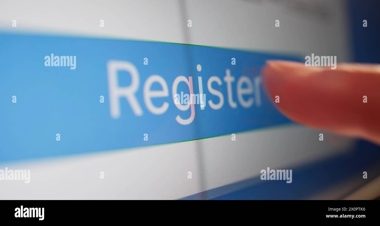 Online-Website-Registrierung Oder Anmeldeformular. Kostenlose Anmeldung Stockfoto