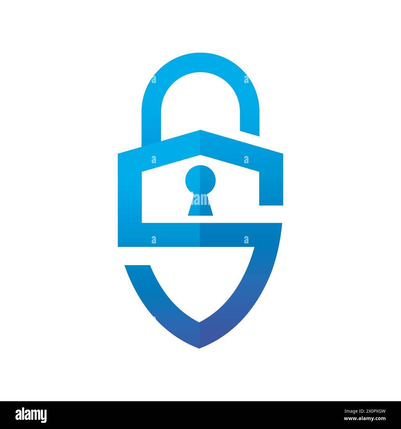 Vorhängeschloss Schild Buchstabe S, Sicherheitslogo-Vorlage. Buchstaben s für das Logo mit Vorhängeschloss-Schutz Stock Vektor