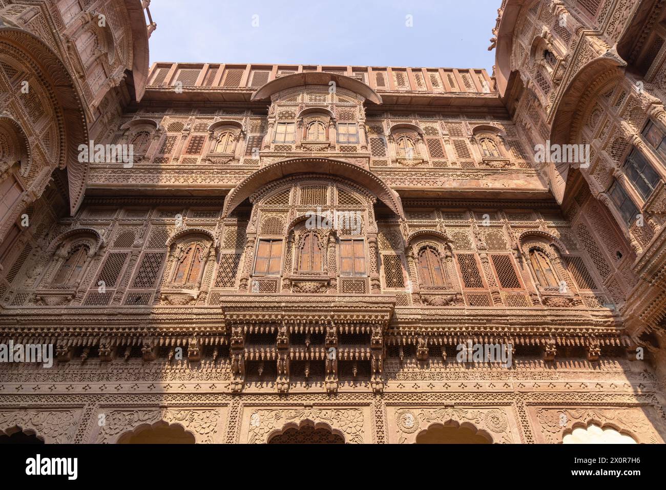 Historisches Mehrangarh Fort in Jodhpur, Rajasthan Stockfoto