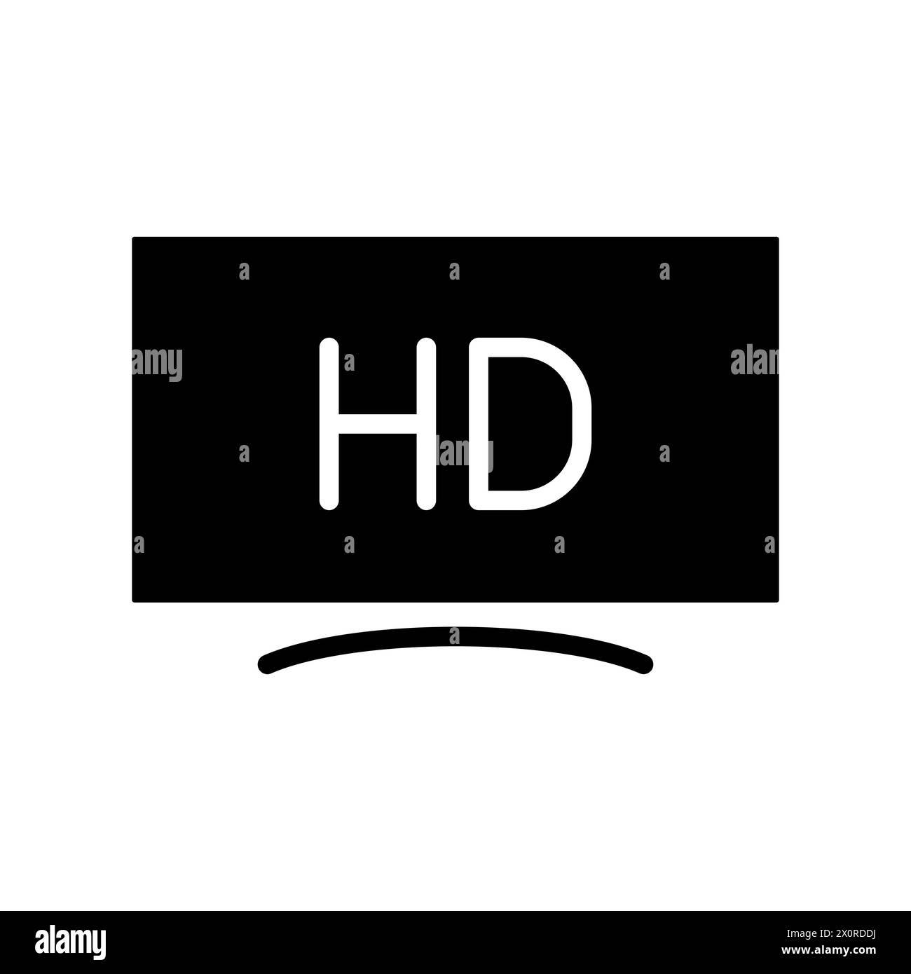 TV-Glyphe Vektor-Symbol isoliert Stock Vektor