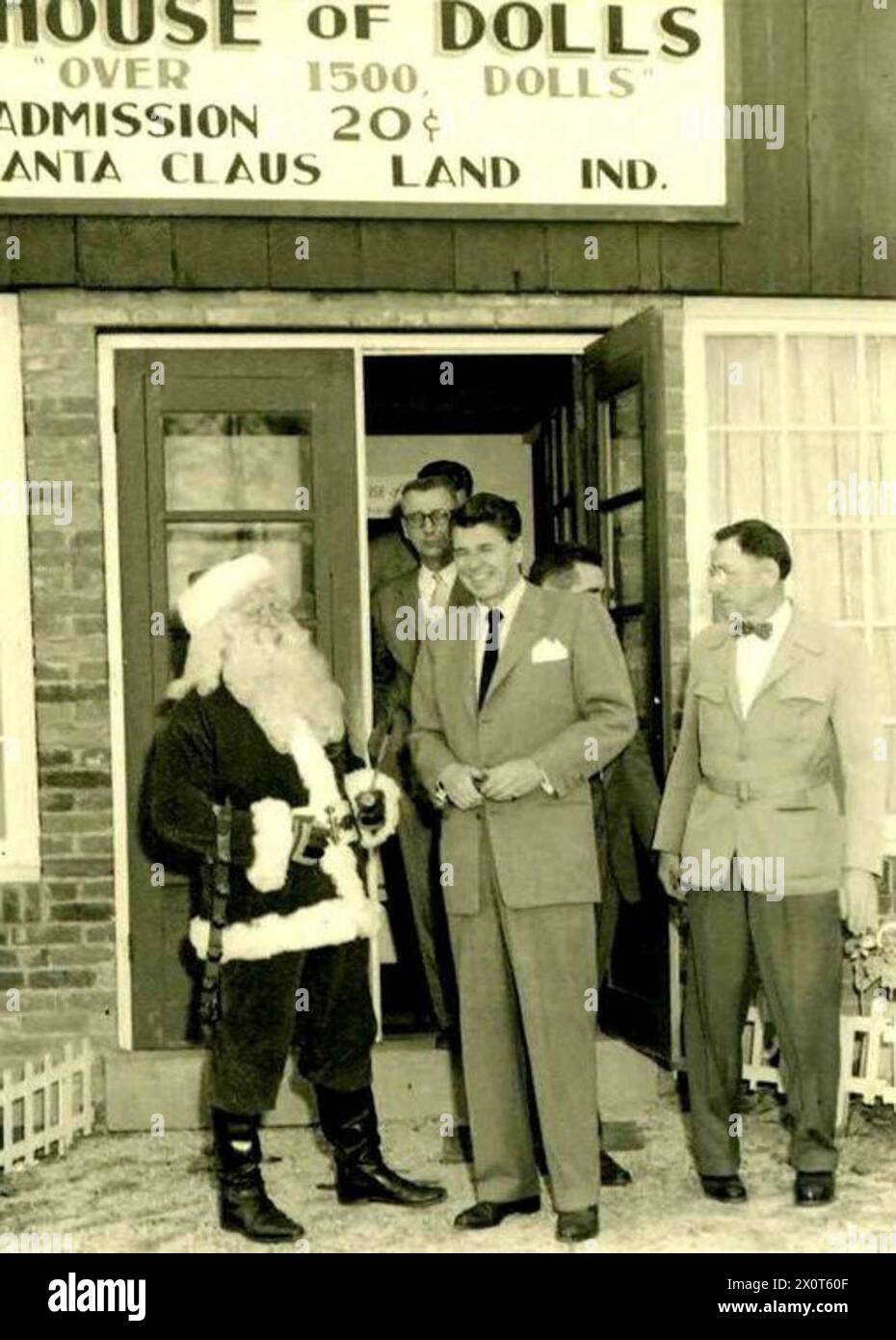 Ronald Reagan besuchte das Santa Claus Land im Jahr 1955 Stockfoto