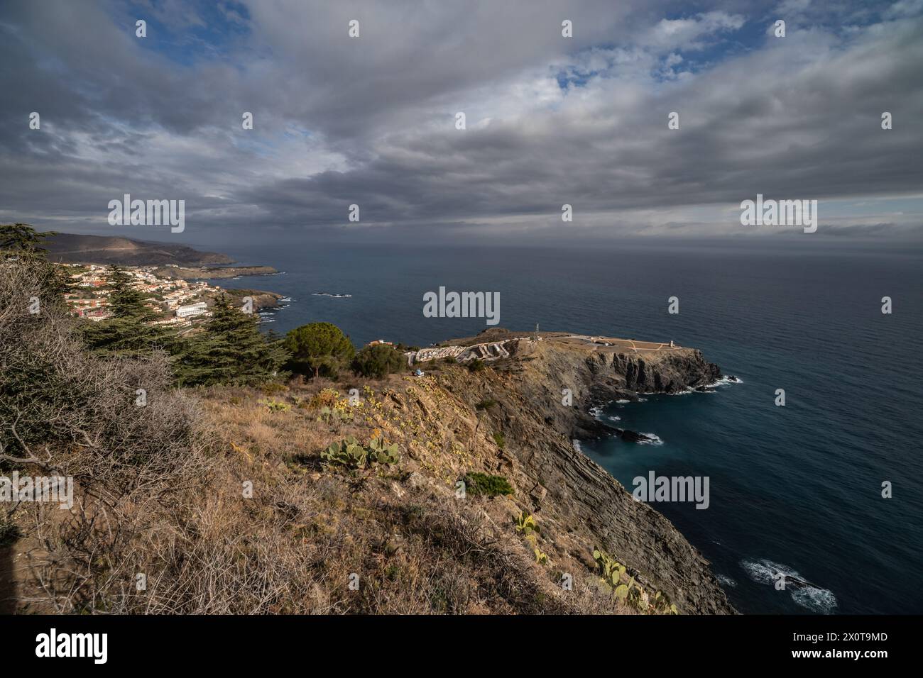 Vue aérienne du Cap Cerbère Stockfoto
