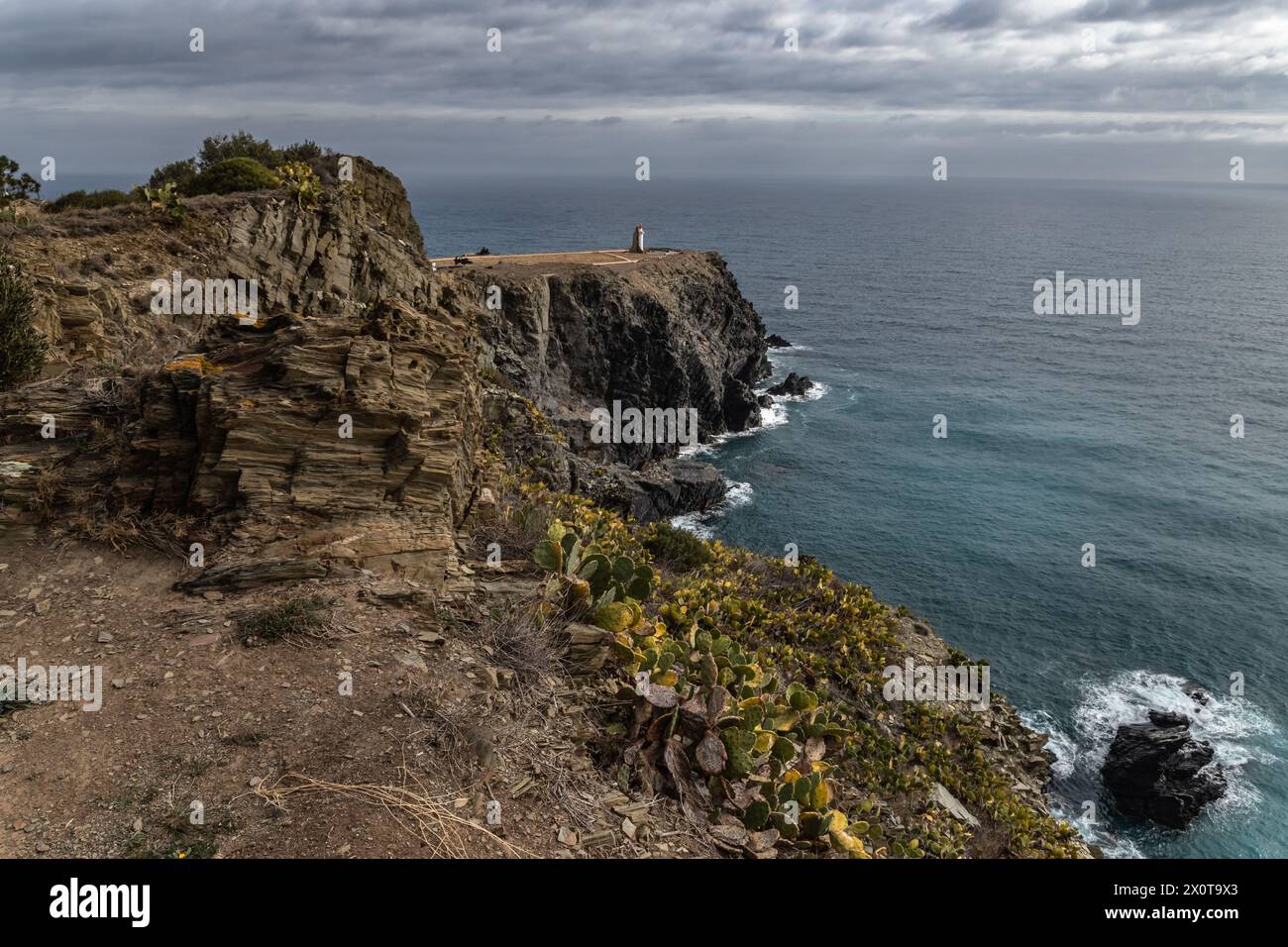 Vue aérienne du Cap Cerbère Stockfoto