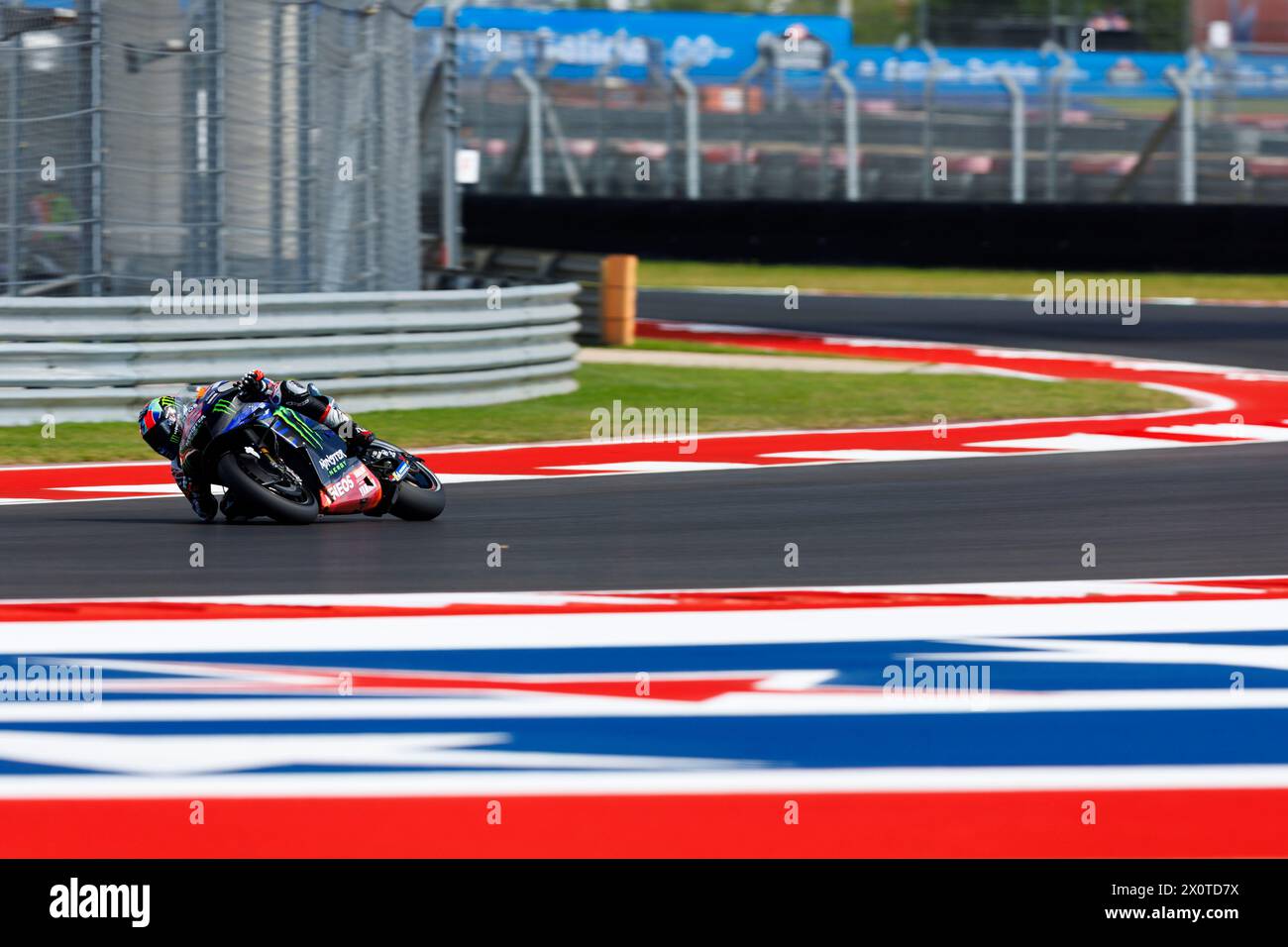 13. April 2024; Circuit of the Americas, Austin, Texas, USA; MotoGP Red Bull Grand Prix des Americas-Qualifikationstages 2024; Nummer 42 der Yamaha MotoGP-Fahrer Alex Rins im Qualifying Stockfoto