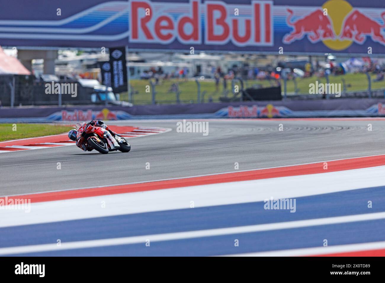 13. April 2024; Circuit of the Americas, Austin, Texas, USA; MotoGP Red Bull Grand Prix des Americas-Qualifikationstages 2024; Nummer 23 der Ducati Lenovo Teamfahrerin Enea Bastianini während des Qualifyings Stockfoto