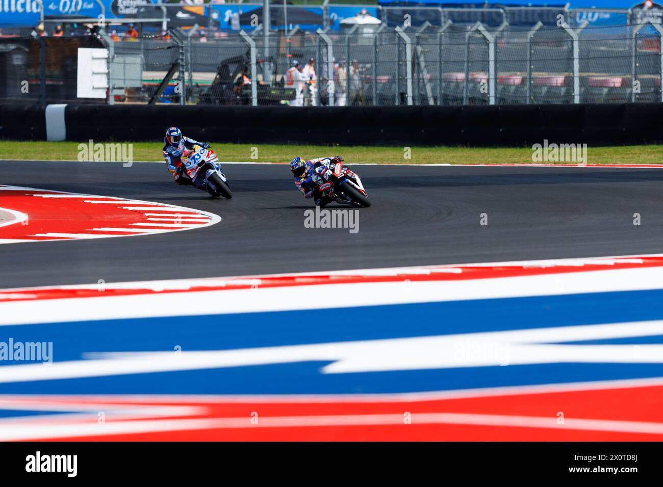 13. April 2024; Circuit of the Americas, Austin, Texas, USA; MotoGP Red Bull Grand Prix des Americas Qualifying Day 2024; Nummer 88 Trackhouse Racing Fahrer Miguel Oliveira während des Qualifying Stockfoto