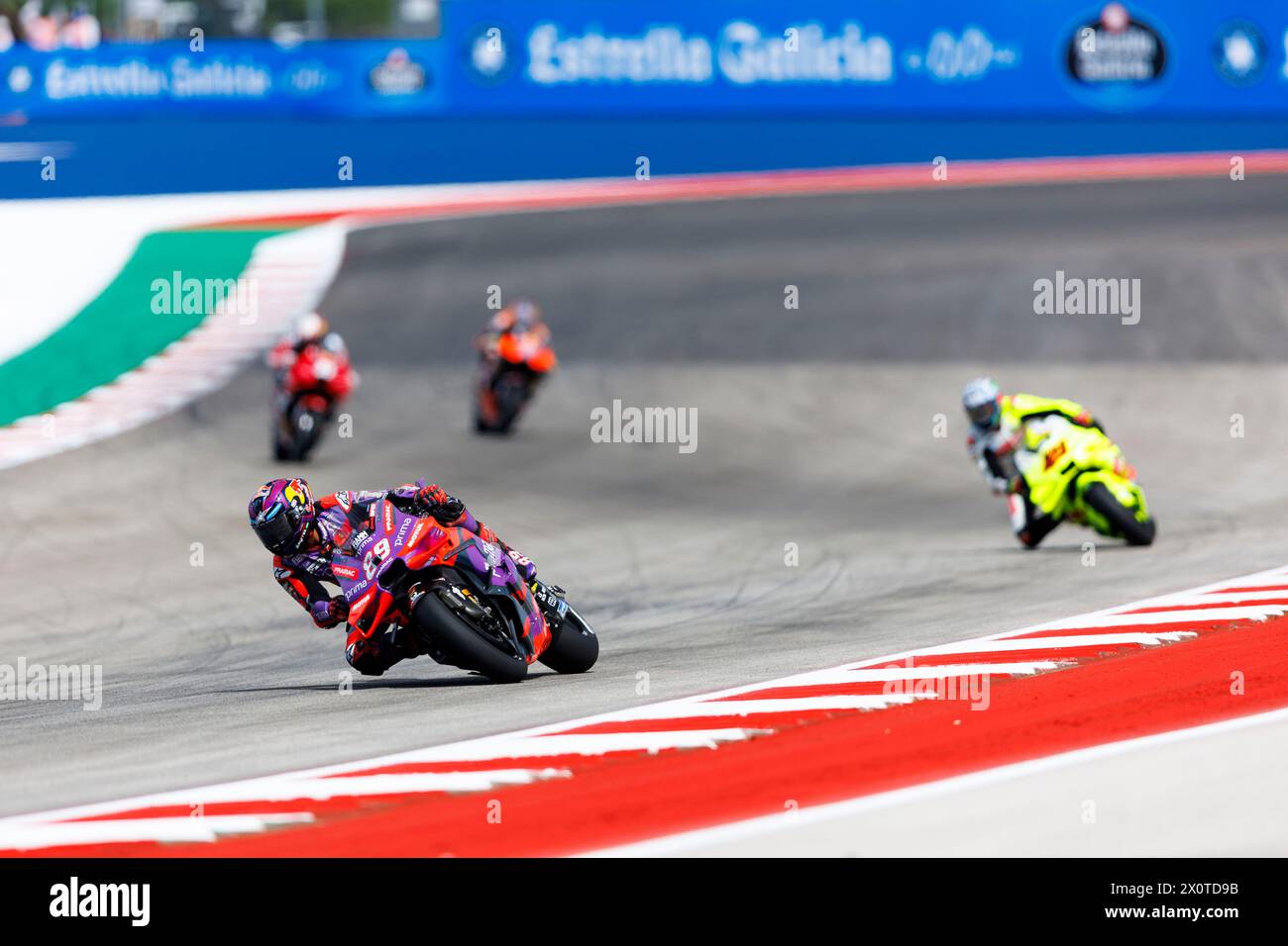 13. April 2024; Circuit of the Americas, Austin, Texas, USA; MotoGP Red Bull Grand Prix des Americas Qualifying Day 2024; Prima Pramac Racing Fahrer Jorge Martin Nummer 89 während des Qualifying Stockfoto