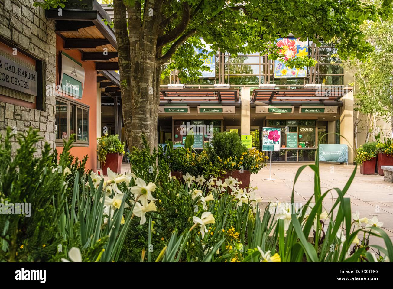 Atlanta Botanical Garden plaza und Besucherzentrum in Midtown Atlanta, Georgia. (USA) Stockfoto