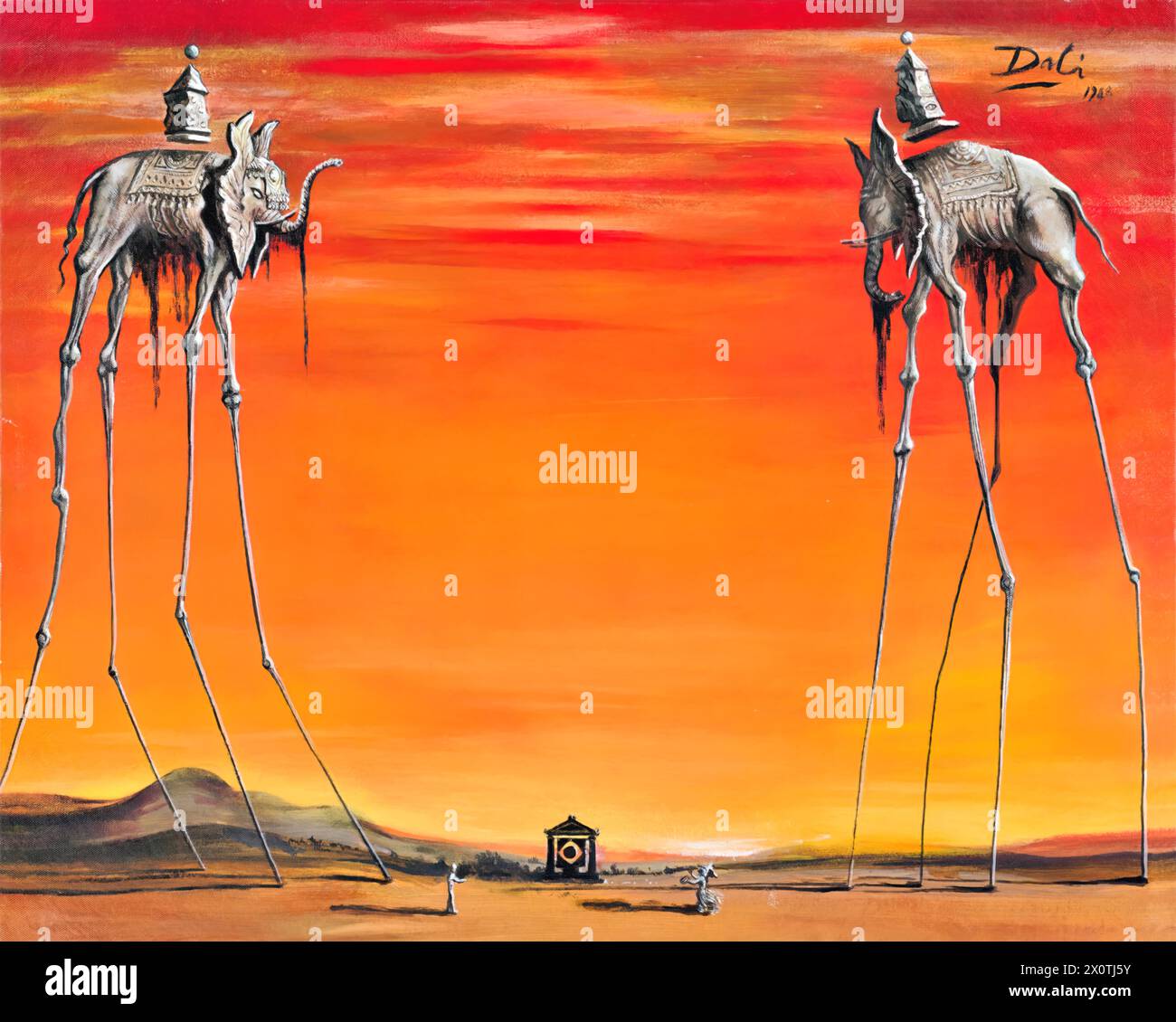 Die Elefanten, 1948 Dali, Salvador Stock Vektor
