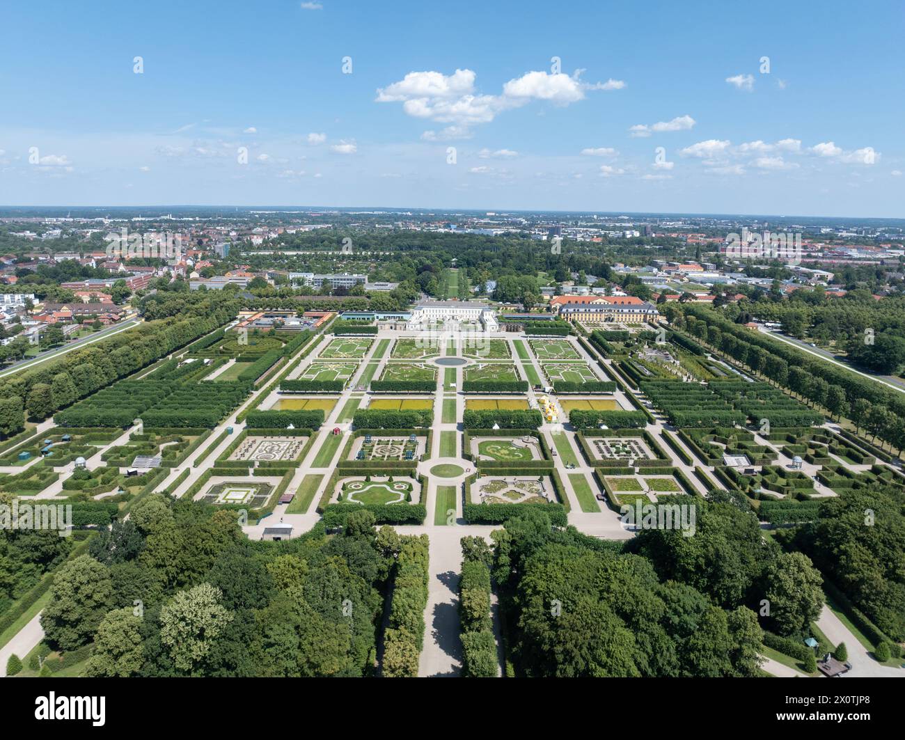 Herrenhausener Garten des Herrenhausener Schlosses in Hannover, Deutschland Stockfoto