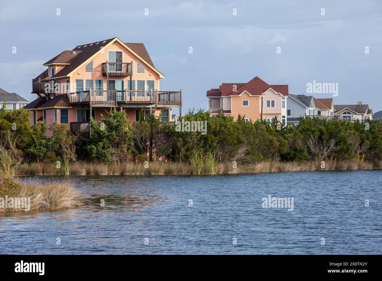 Outer Banks, North Carolina, Avon.  Häuser. Stockfoto