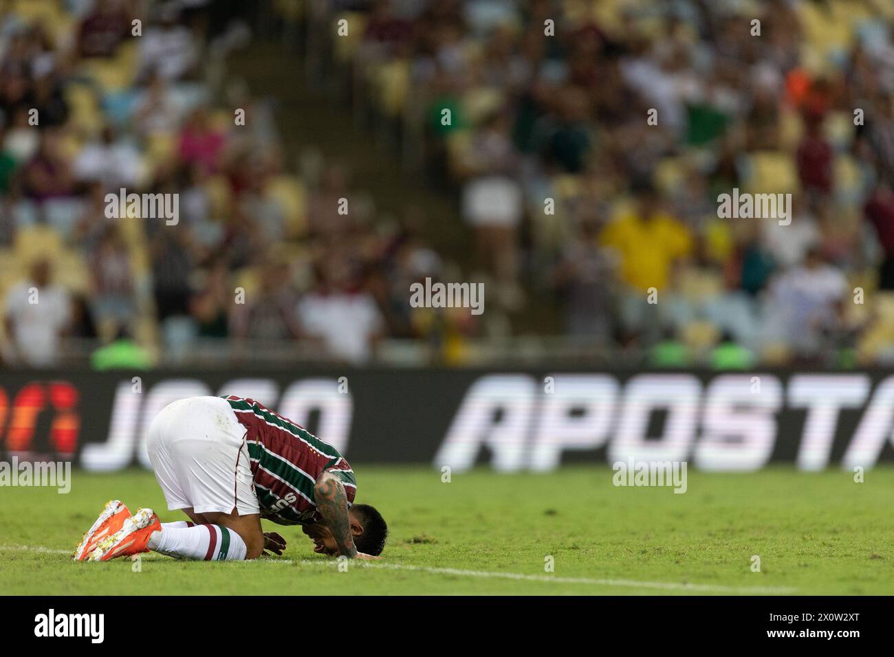 RIO DE JANEIRO, BRASILIEN - 13. APRIL: DER DEUTSCHE KANO von Fluminense sieht während des Spiels zwischen Fluminense und Red Bull Bragantino im Rahmen der Brasileirao 2024 im Maracana-Stadion am 13. April 2024 in Rio de Janeiro, Brasilien, aus. Stockfoto