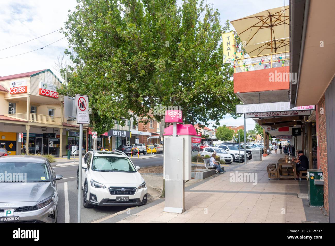 Stadtzentrum, Commissioner Street, Cooma, New South Wales, Australien Stockfoto