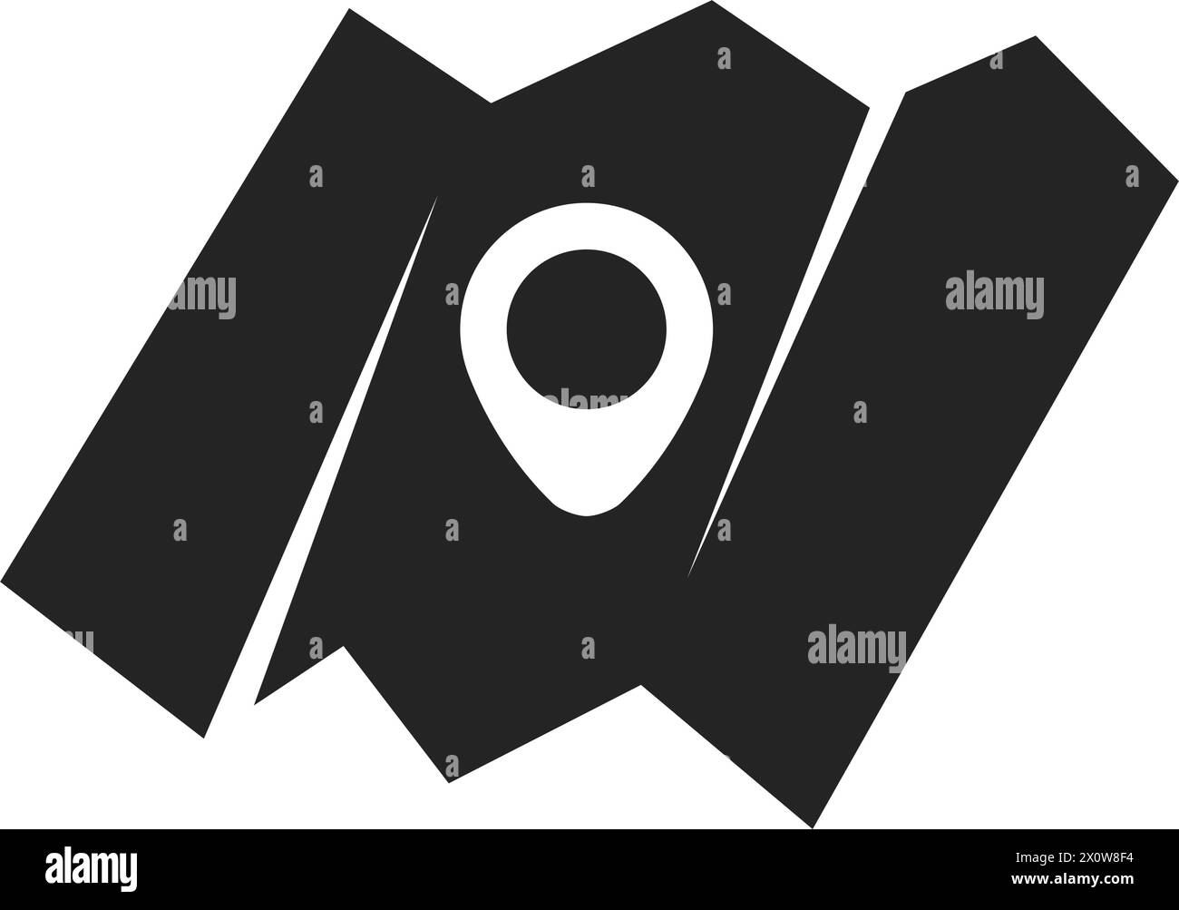 Abbildung der PIN-Position Logovorlage isoliert. Markenidentität. Symbol abstrakte Vektorgrafik Stock Vektor