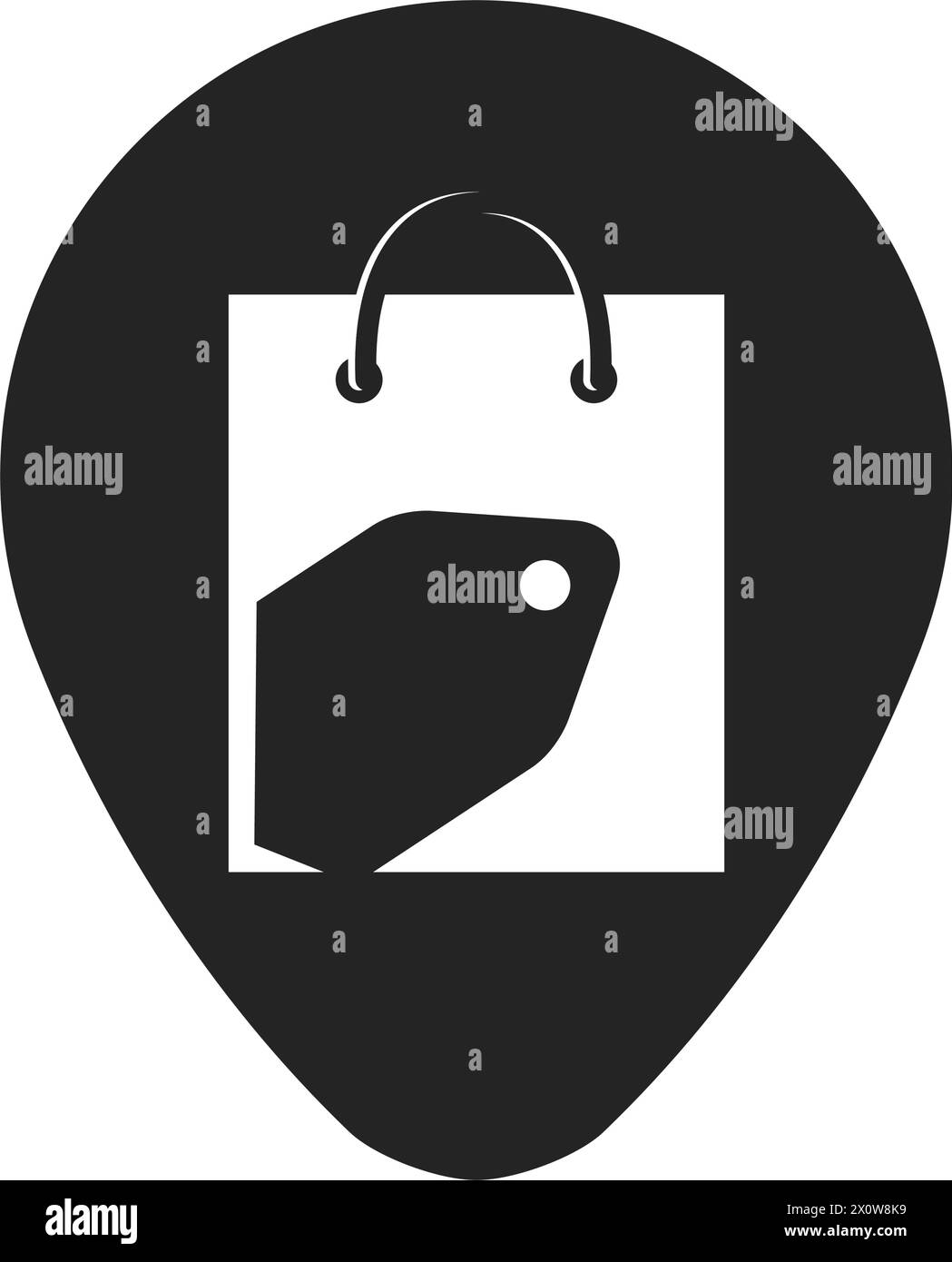 Abbildung der PIN-Position Logovorlage isoliert. Markenidentität. Symbol abstrakte Vektorgrafik Stock Vektor