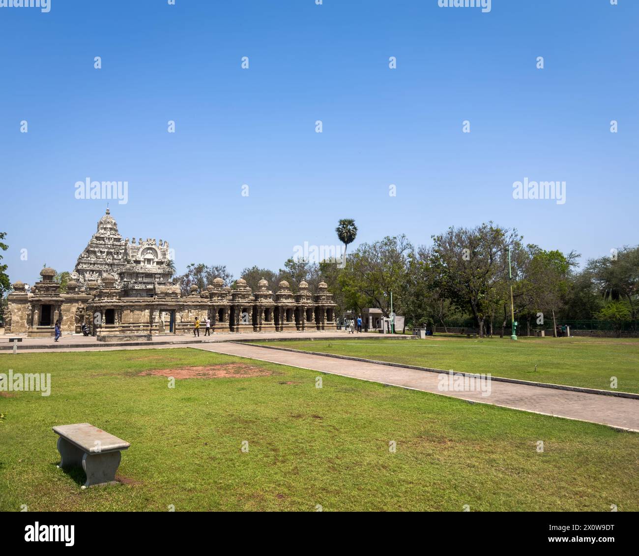 Kanchipuram, Tamil Nadu, Indien 30. März 2024 Der große Rasen vor