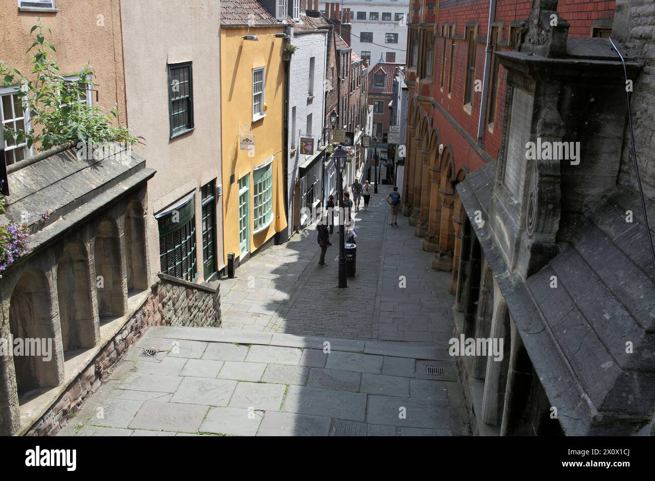 Christmas Steps, Bristol Stadtzentrum Stockfoto