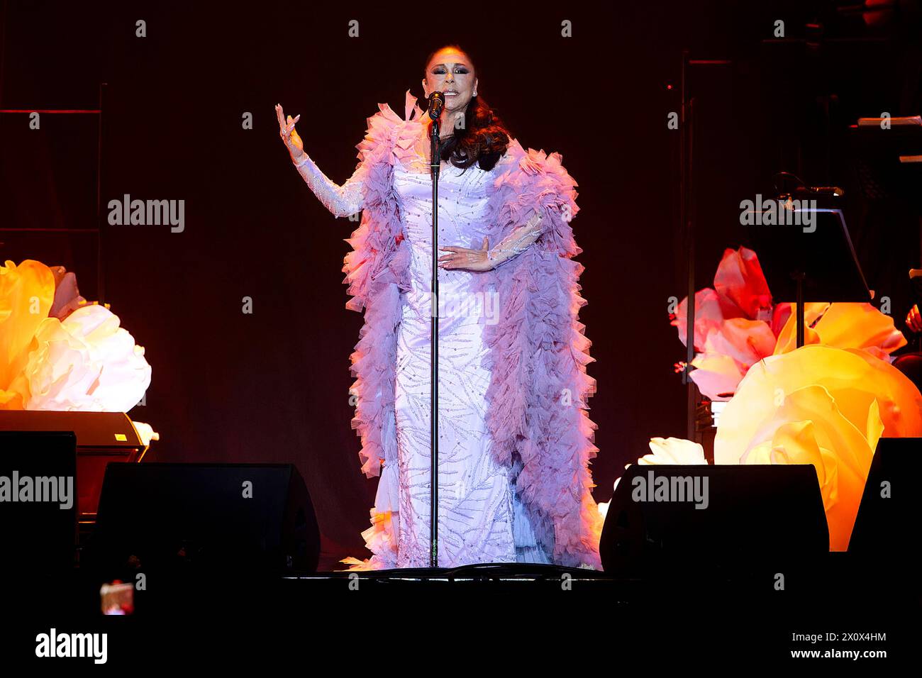 Isabel Pantoja live bei eime Konzert Ihrer Gira 50 Anviersario -Tour im Wizink Center. Madrid, 13.04.2024 *** Isabel Pantoja live bei einem Konzert ihrer Gira 50 Anviersario Tour im Wizink Center Madrid, 13 04 2024 Foto:xDyDxFotografosx/xFuturexImagex pantoja 4406 Stockfoto