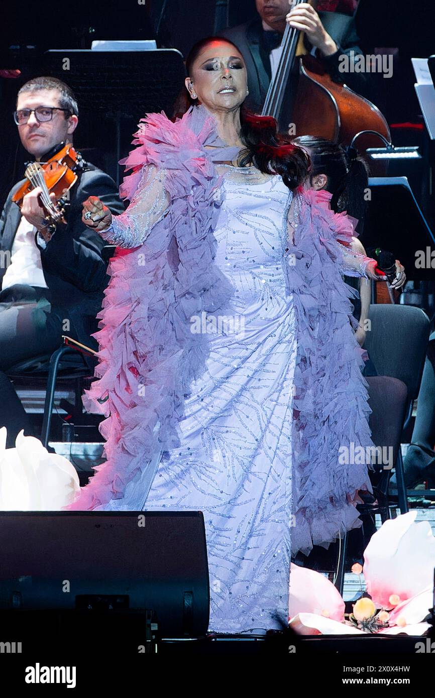 Isabel Pantoja live bei eime Konzert Ihrer Gira 50 Anviersario -Tour im Wizink Center. Madrid, 13.04.2024 *** Isabel Pantoja live bei einem Konzert ihrer Gira 50 Anviersario Tour im Wizink Center Madrid, 13 04 2024 Foto:xDyDxFotografosx/xFuturexImagex pantoja 4413 Stockfoto