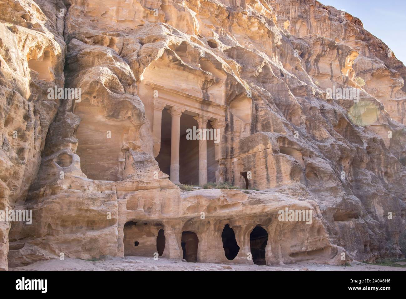 nabatäische Ruinen in Little petra jordan Stockfoto