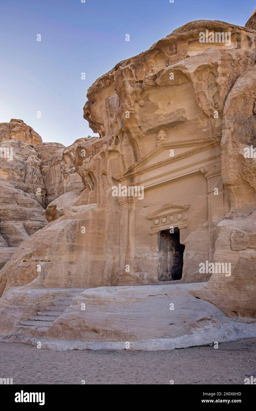 nabatäische Ruinen in Little petra jordan Stockfoto