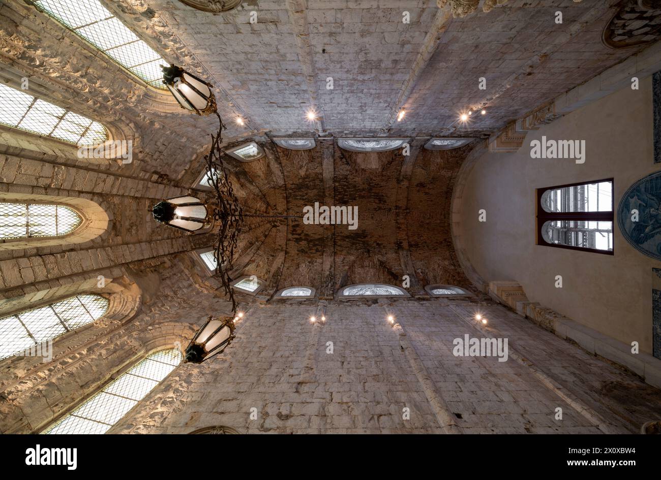 Lissabon, Convento do Carmo, Museu Arqueológico do Carmo, Gewölbe in der Chorapsis Stockfoto