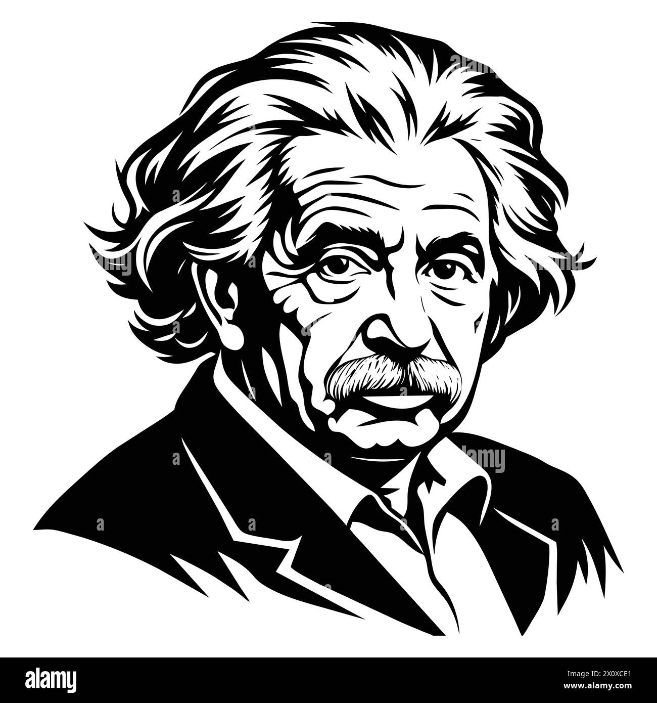 Albert Einstein - 'Genialer Wissenschaftler Albert Einstein Vektor-Illustration' Stock Vektor