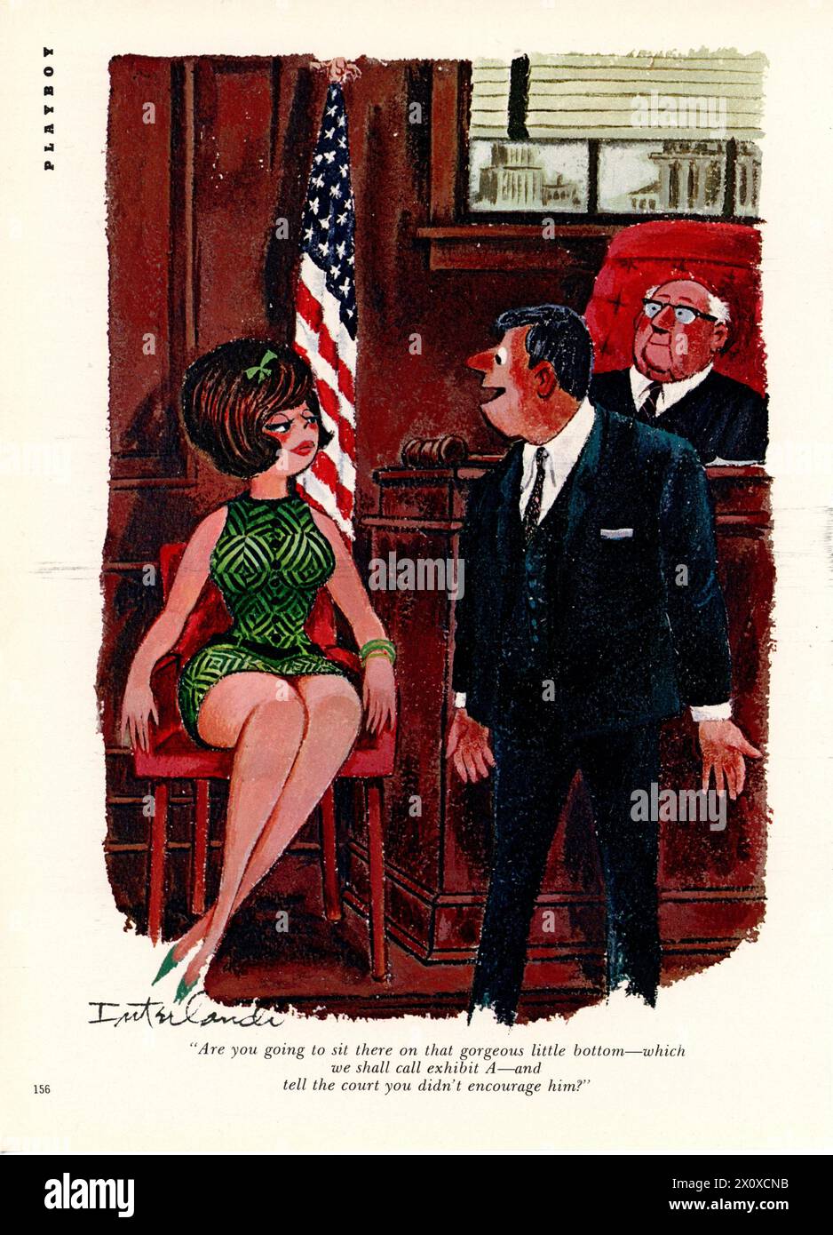 Vintage Playboy Magazin September 1968 Ausgabe Cartoon, USA Stockfoto