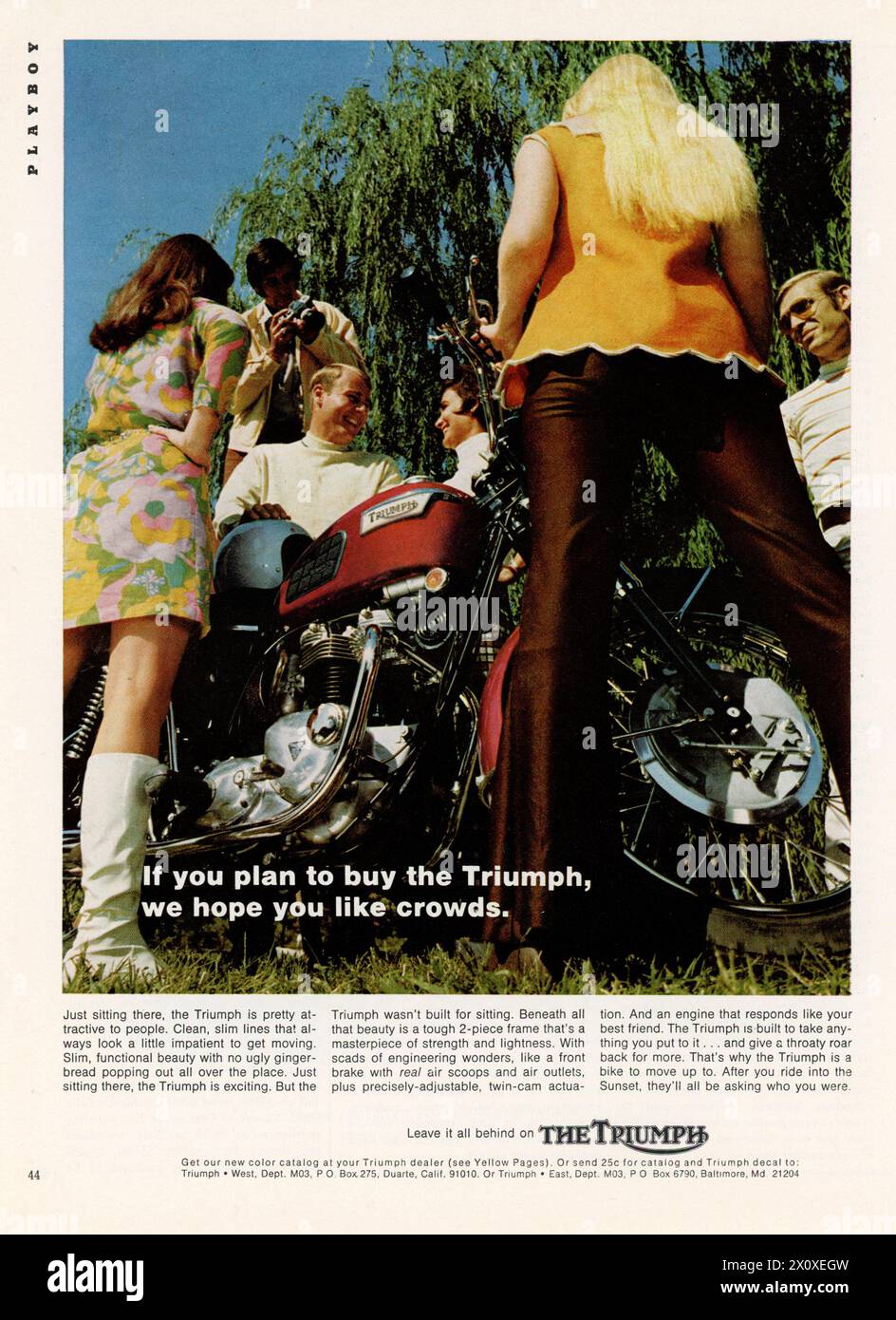 Vintage-Playboy-Magazin, März 1969, Anzeige, USA Stockfoto