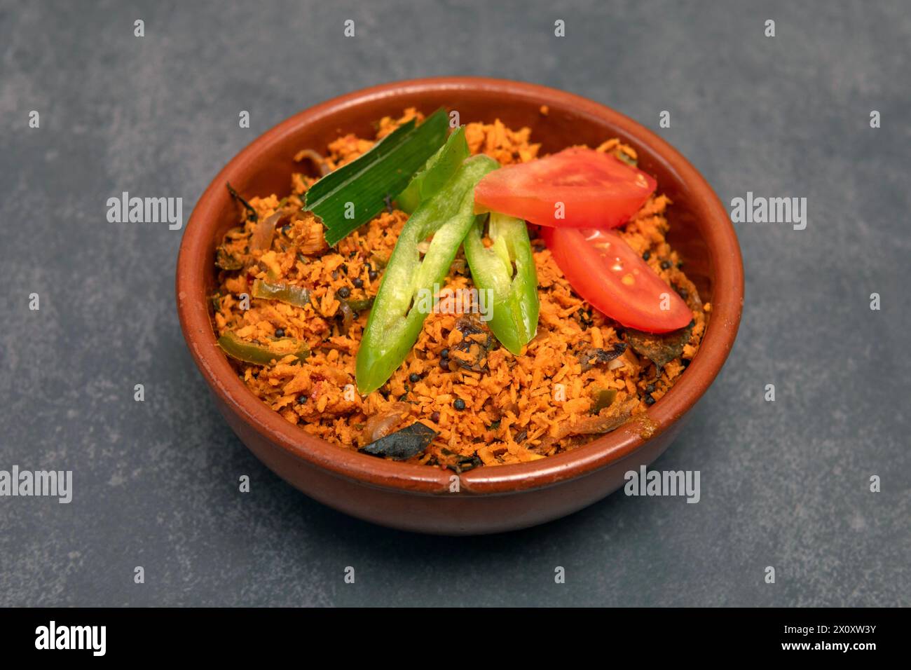 Srilankische Küche. Pol Sambol Stockfoto