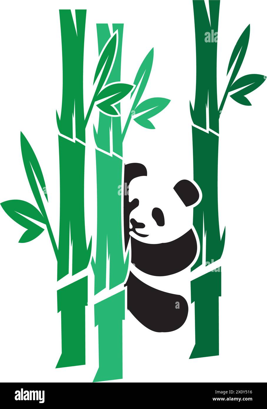 panda Icon Logo Vektor Design Vorlage Stock Vektor
