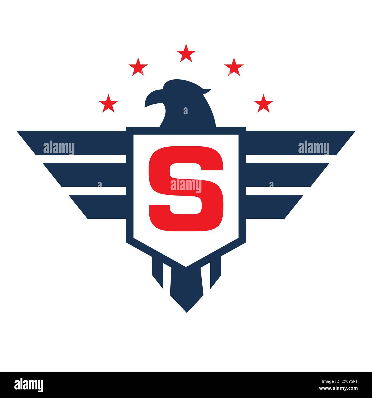 Erstes Wing-Logo auf Buchstabe S für das Transportsymbol Stock Vektor